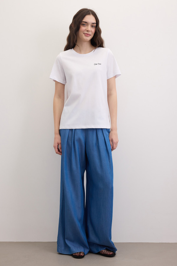 Брюки-палаццо из лиоцелла