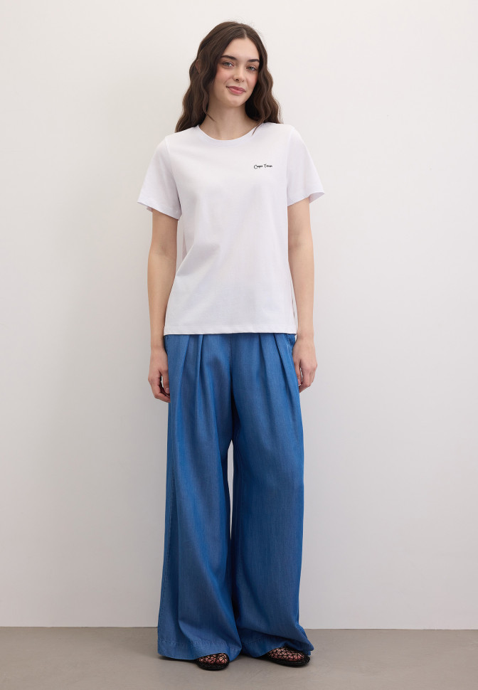 Брюки-палаццо из лиоцелла