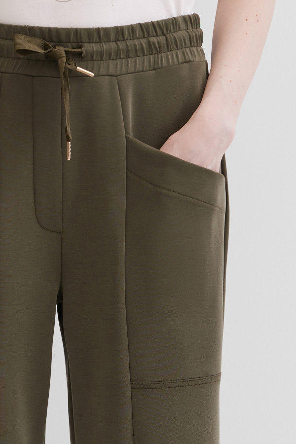 Брюки без застёжки с поясом