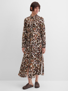 Платье-рубашка с принтом