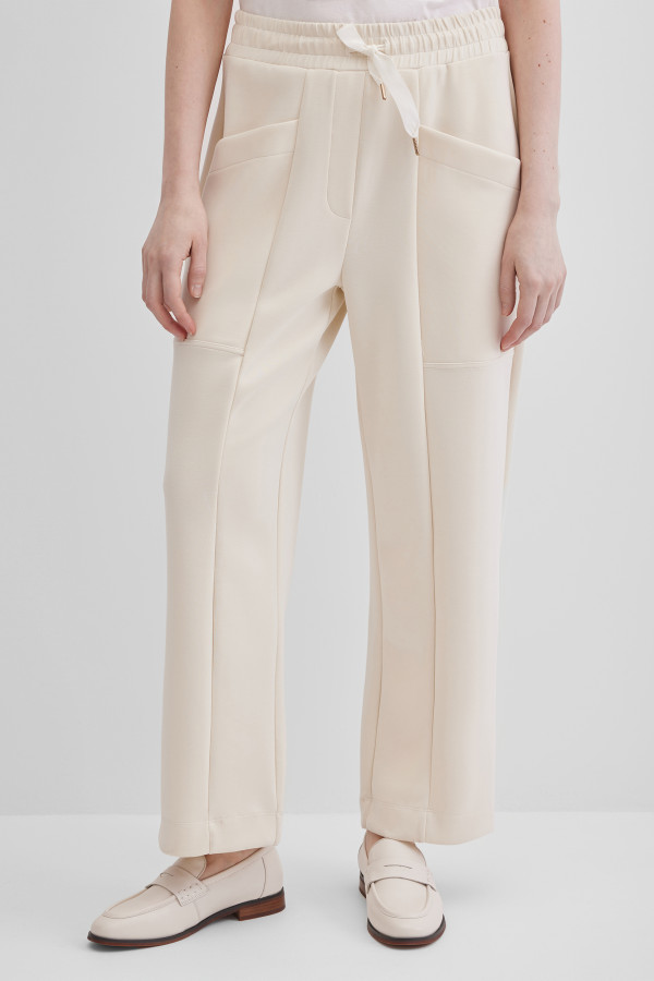 Брюки без застёжки с поясом