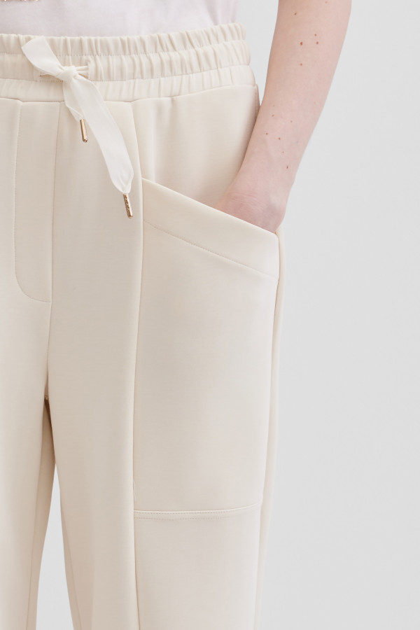 Брюки без застёжки с поясом