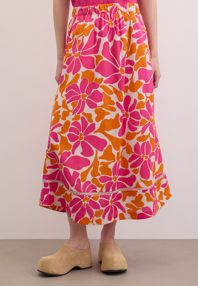 Юбка с цветочным принтом