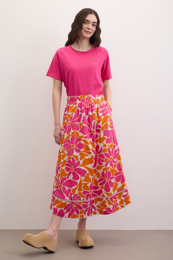 Юбка с цветочным принтом