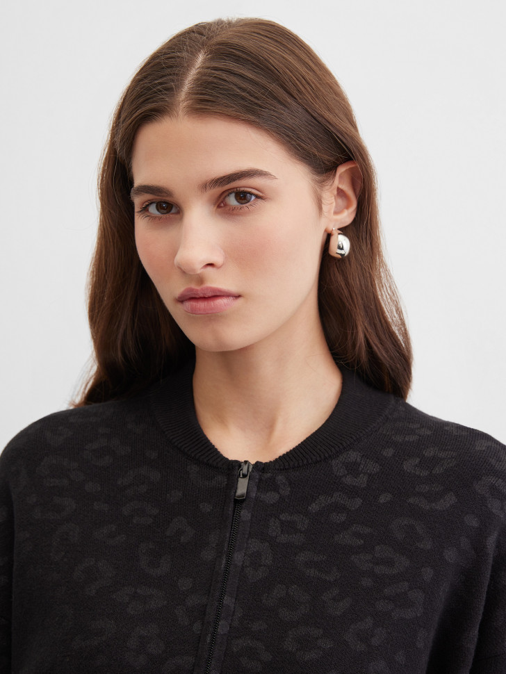 Кардиган с леопардовым принтом