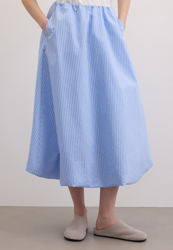 Юбка-баллон в полоску