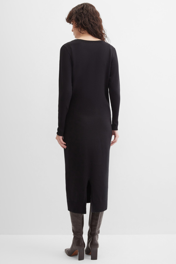 Платье миди трикотажное