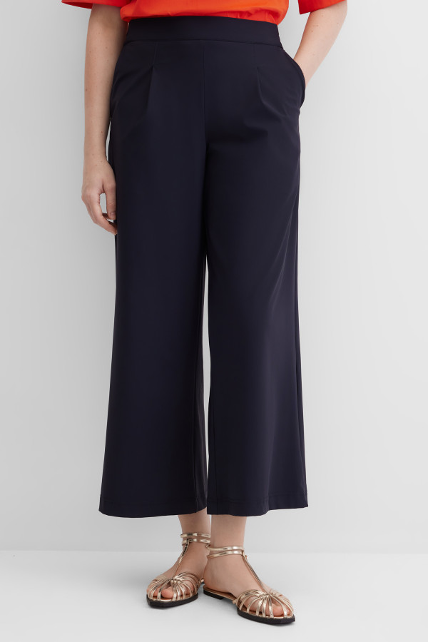 Брюки-кюлоты на резинке