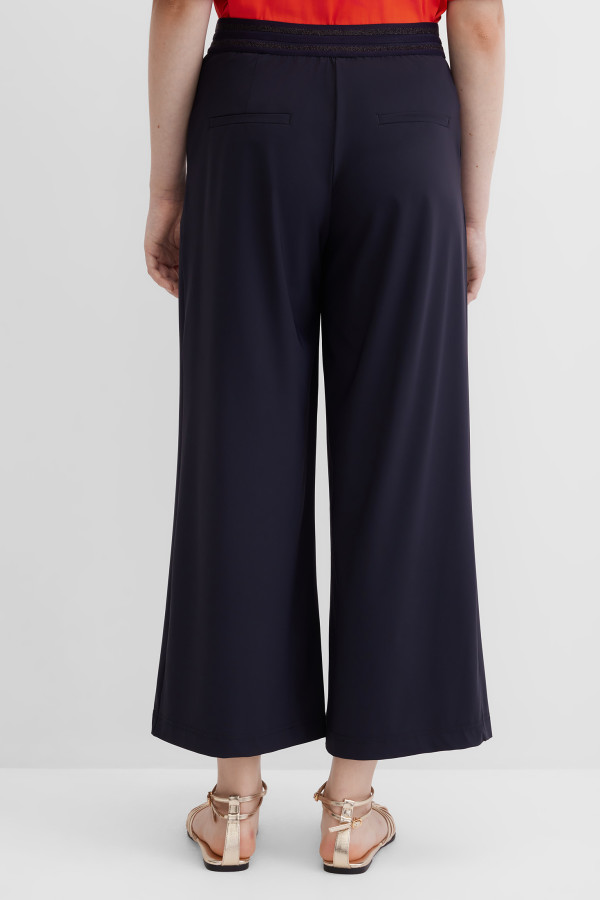 Брюки-кюлоты на резинке