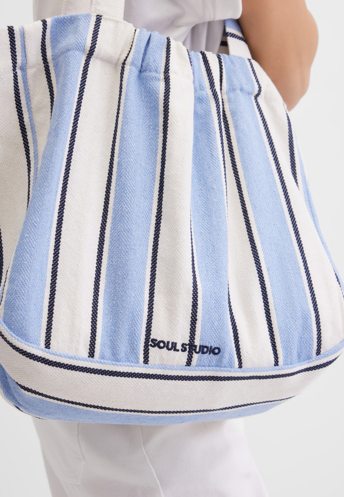 Сумка-шоппер в полоску
