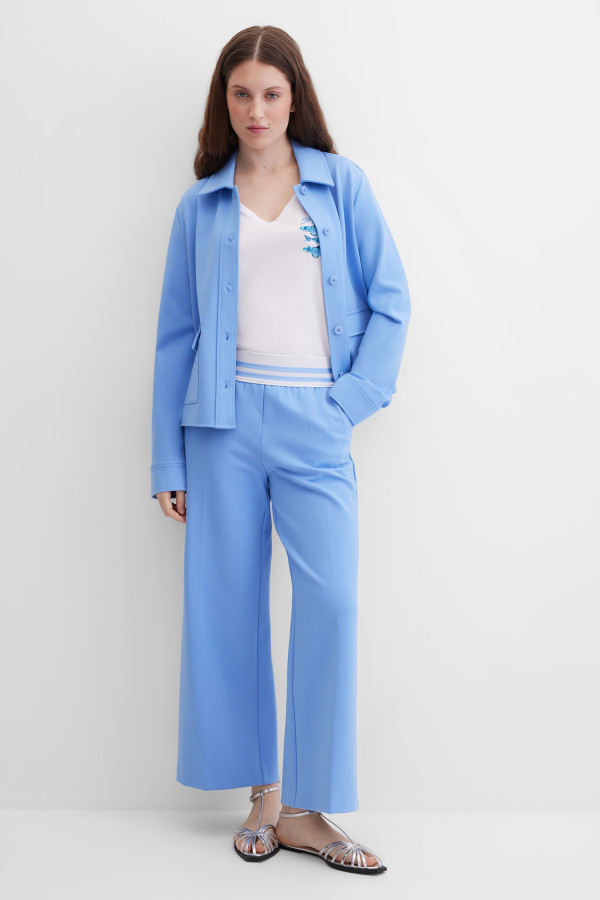 Брюки-кюлоты на резинке