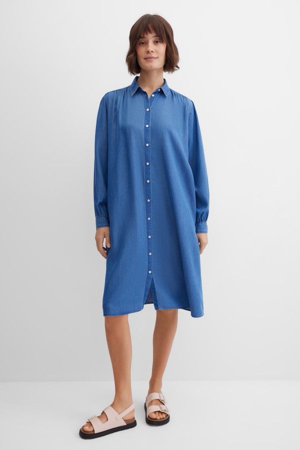 Платье-рубашка миди
