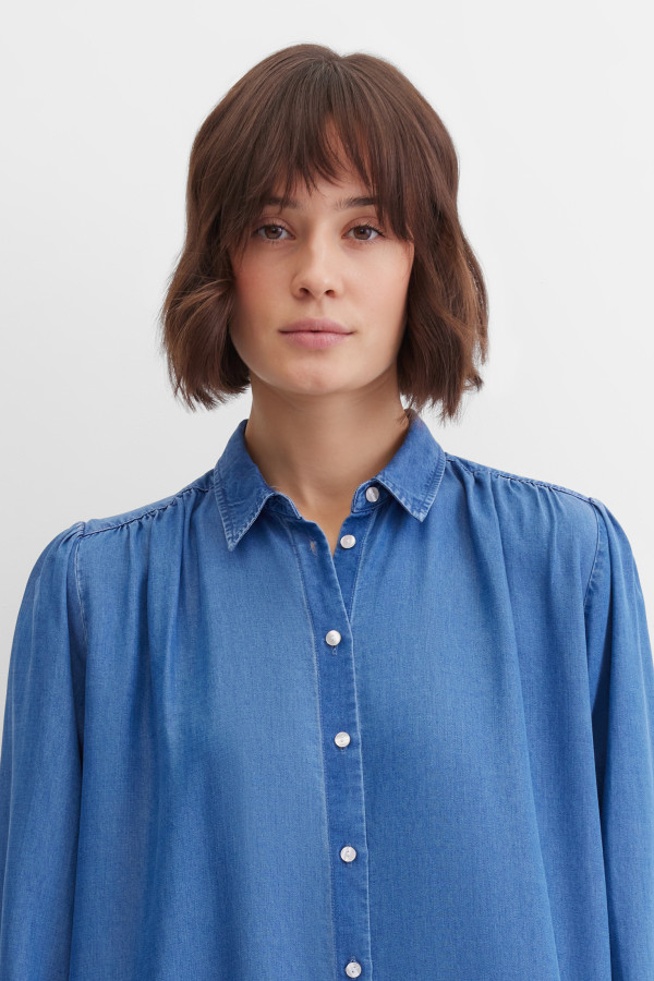 Платье-рубашка миди