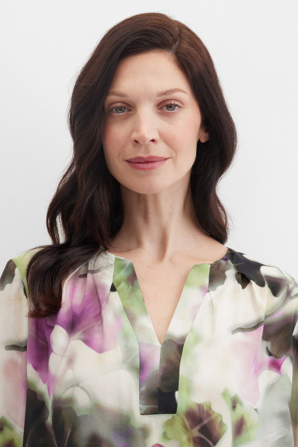 Блузка с цветочным принтом