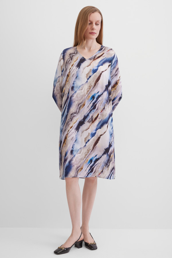 Платье с абстрактным принтом