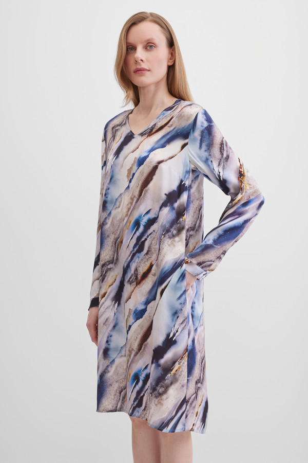 Платье с абстрактным принтом