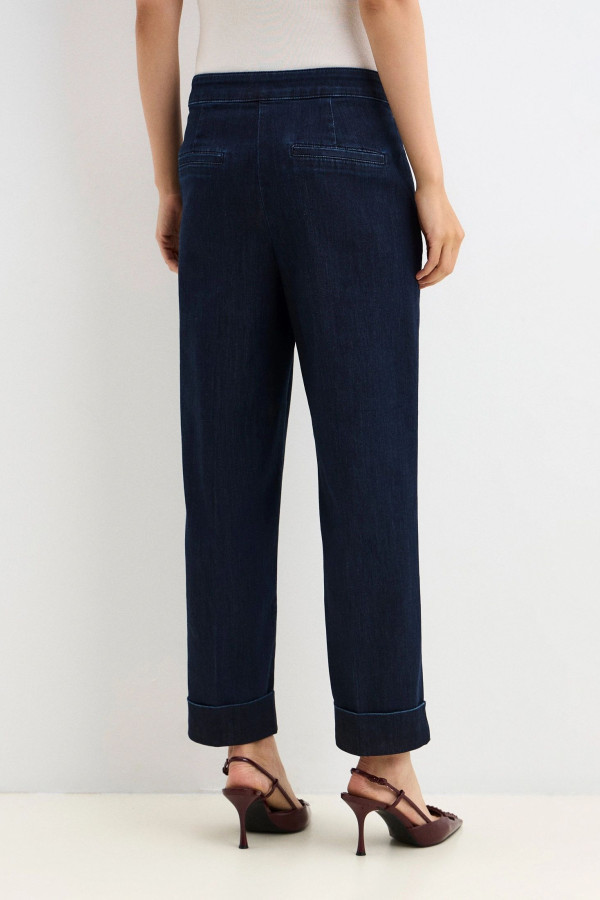 Джинсы укороченные свободного кроя