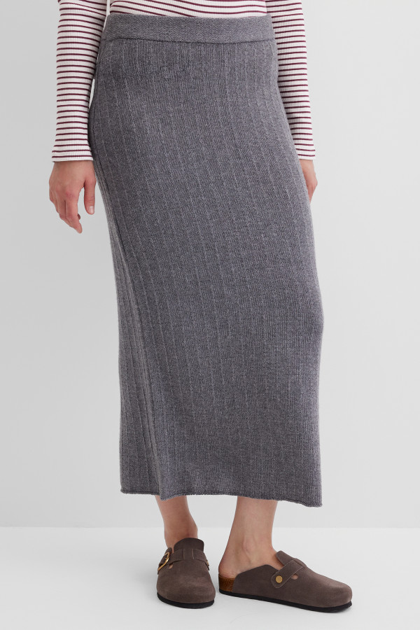Юбка миди трикотажная