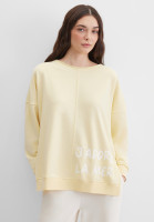 Свитшот свободный с необработанным краем с разрезами