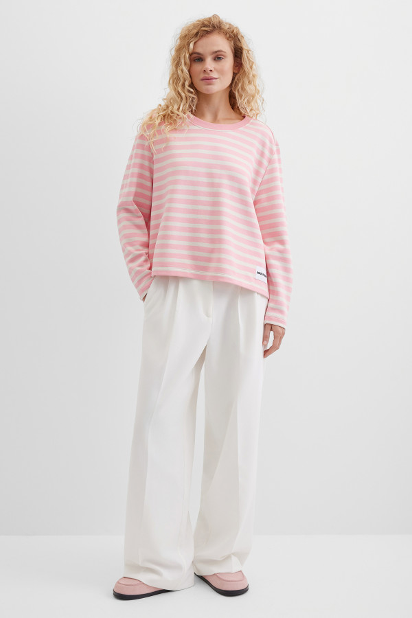 Свитшот хлопковый в полоску