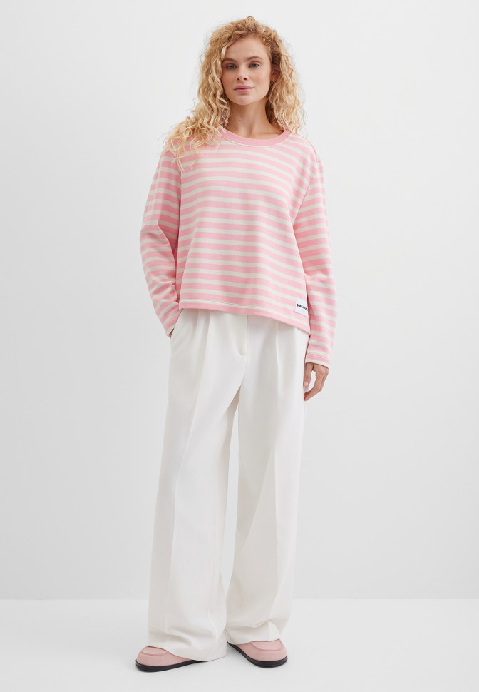 Свитшот хлопковый в полоску