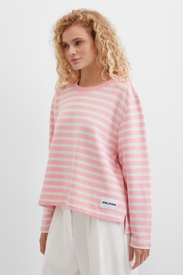 Свитшот хлопковый в полоску