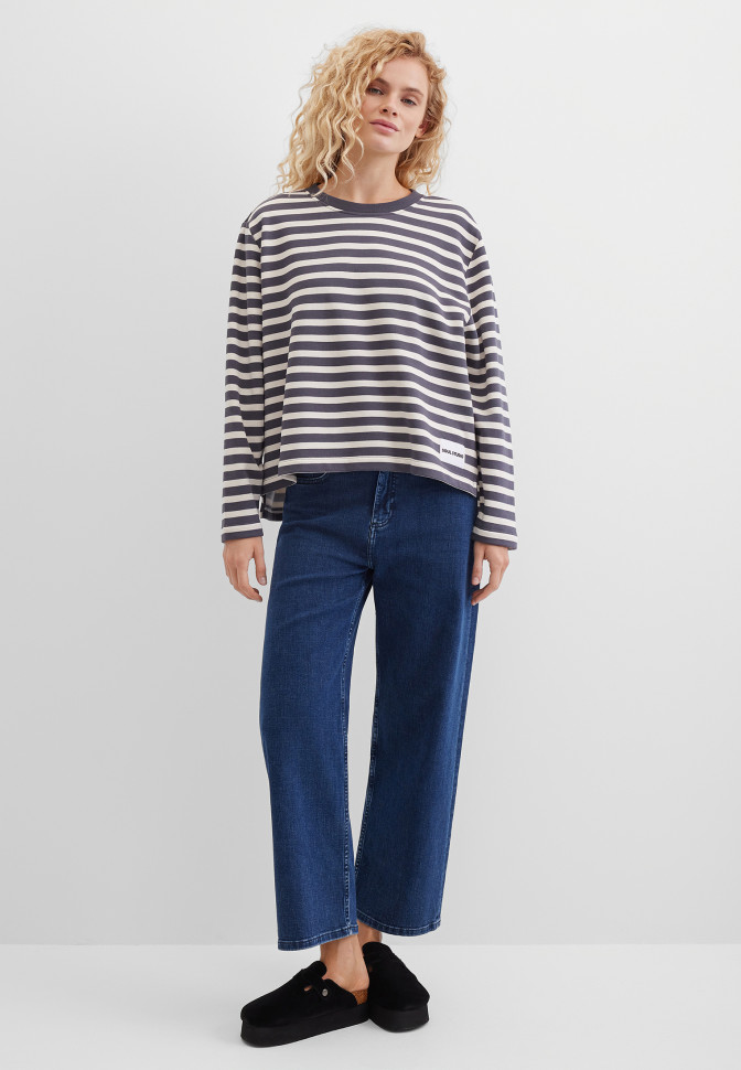 Свитшот хлопковый в полоску