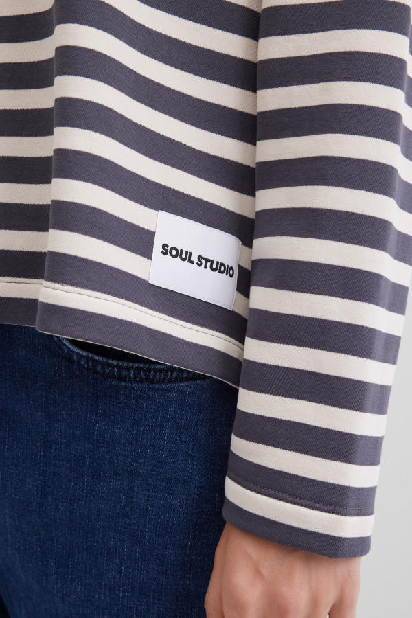 Свитшот хлопковый в полоску