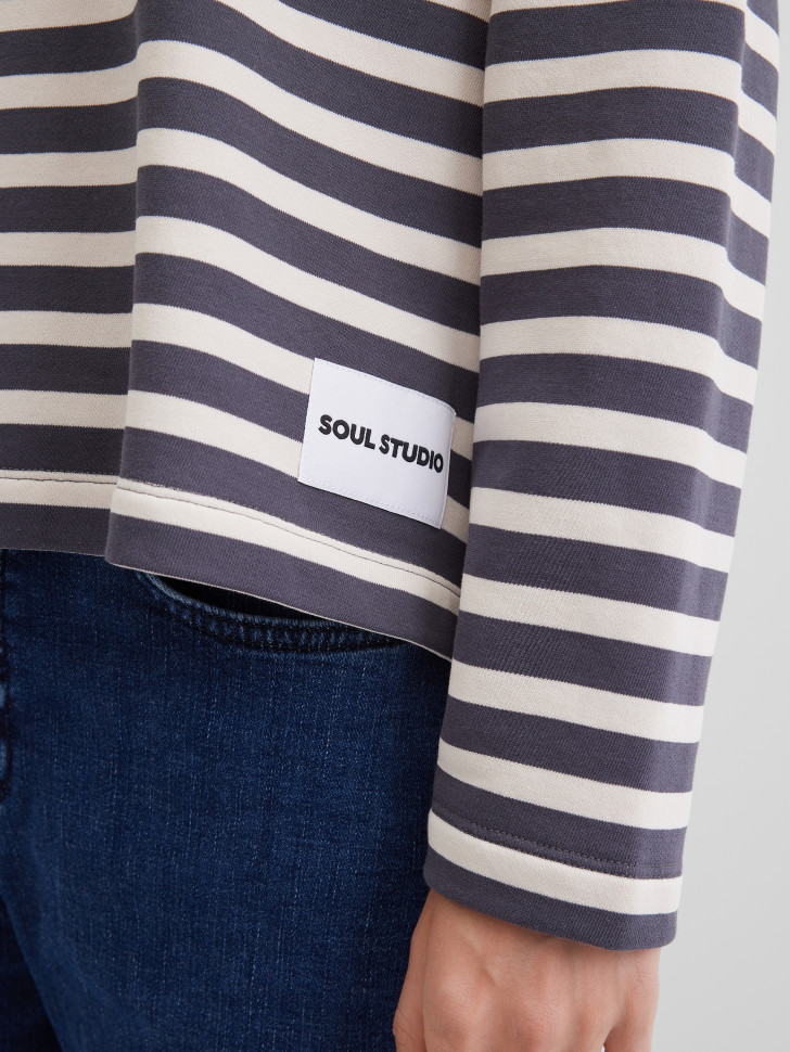 Свитшот хлопковый в полоску