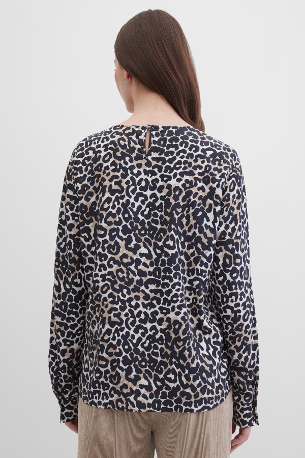 Блузка с принтом с длинным рукавом