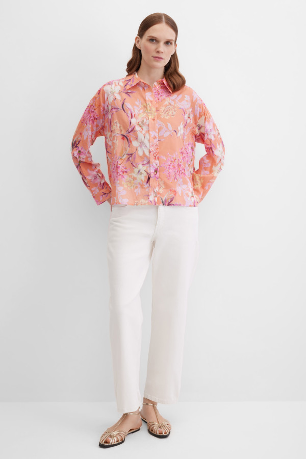 Блузка с цветочным принтом