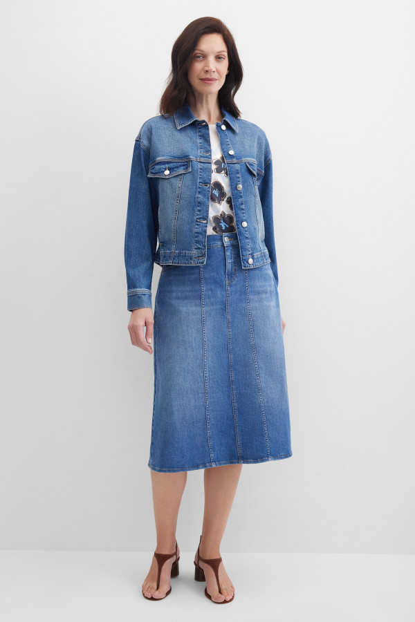 Куртка джинсовая с эффектом потертости