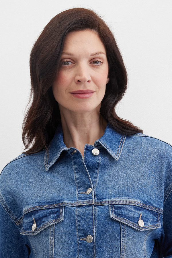 Куртка джинсовая с эффектом потертости