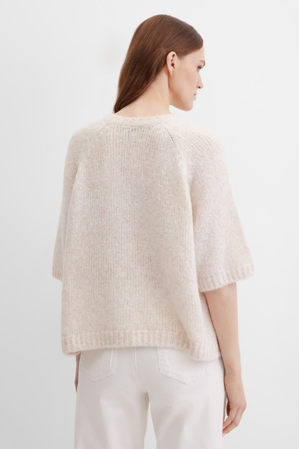 Джемпер-пуловер с коротким рукавом