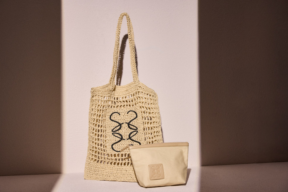 Сумка-шоппер из рафии