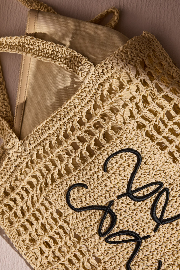 Сумка-шоппер из рафии