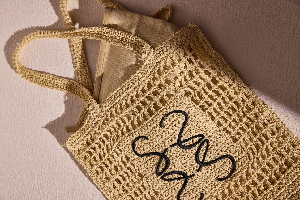 Сумка-шоппер из рафии