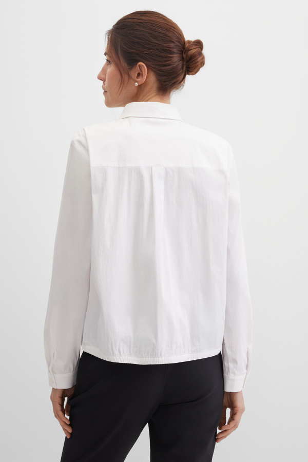 Рубашка с длинным рукавом с защипами