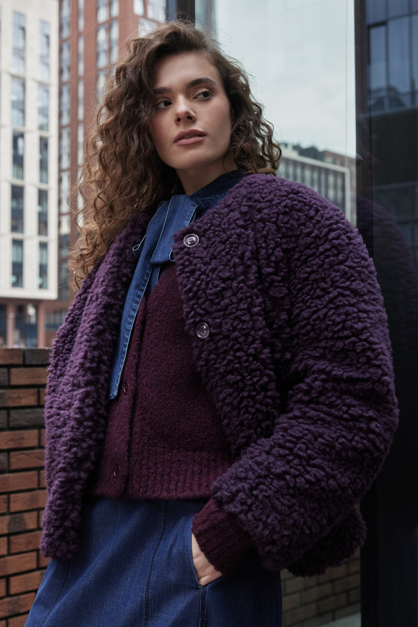 Шуба укороченная оверсайз