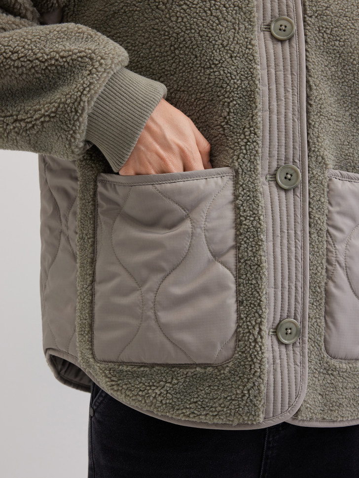 Куртка Тедди со стеганой отделкой