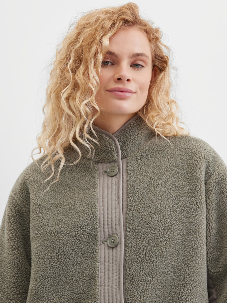 Куртка Тедди со стеганой отделкой