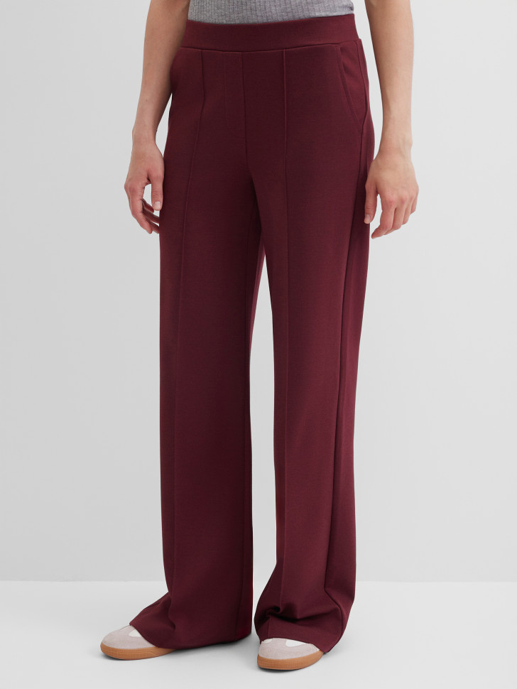 Брюки трикотажные с прошитыми стрелками