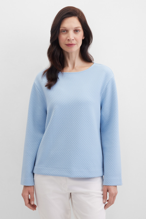 Свитшот из фактурного трикотажа