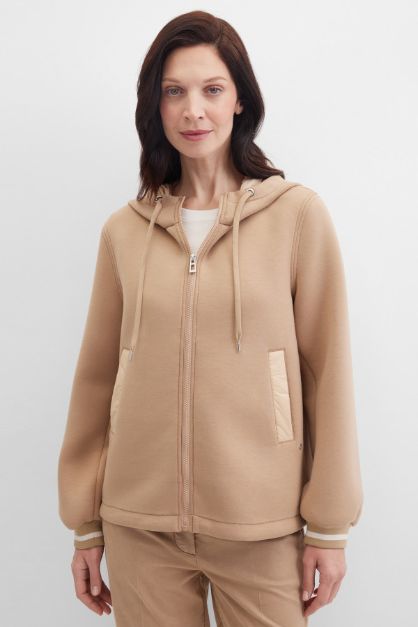 Толстовка с капюшоном из ткани скуба