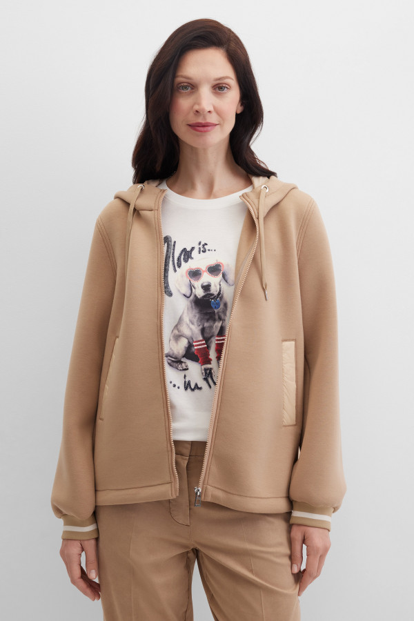 Толстовка с капюшоном из ткани скуба