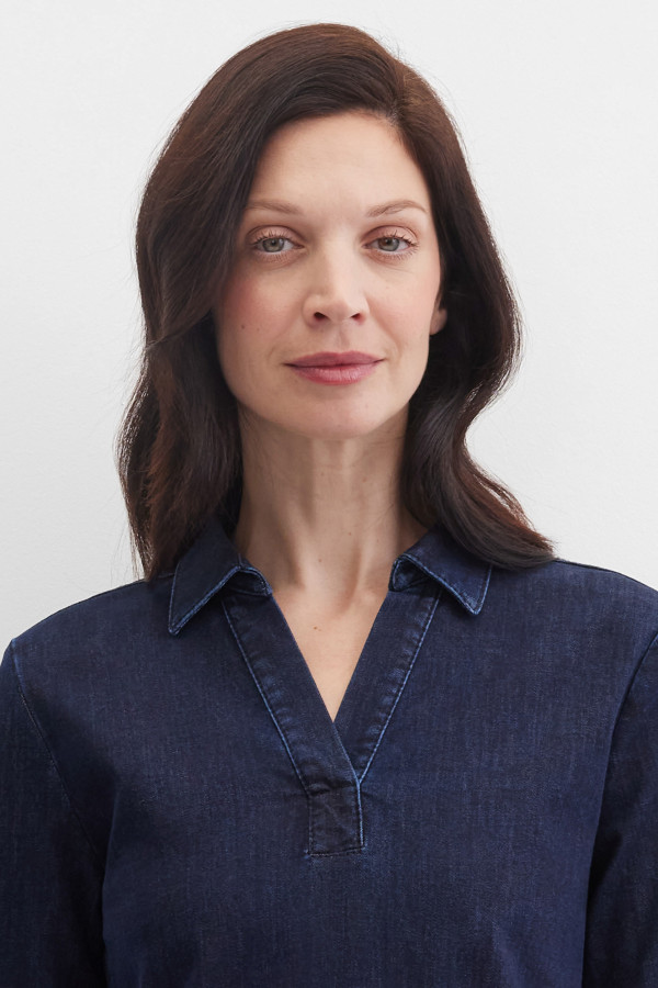 Платье джинсовое миди прямое