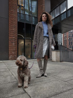 Шуба удлиненная на пуговицах