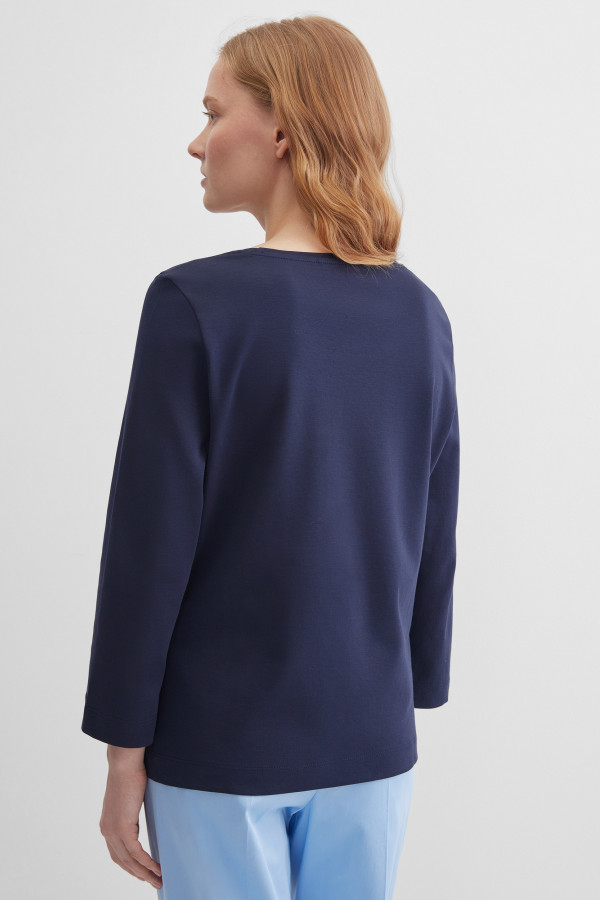 Лонгслив с рукавами 3/4 с декором