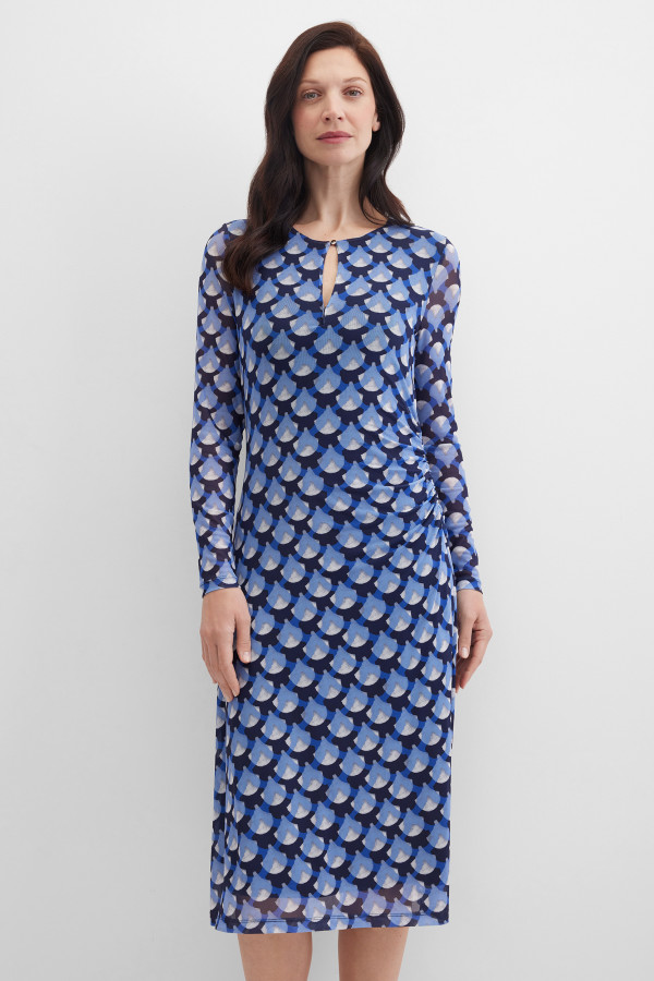 Платье миди с принтом