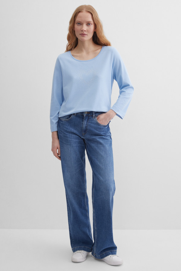 Лонгслив с рукавами 3/4 с декором